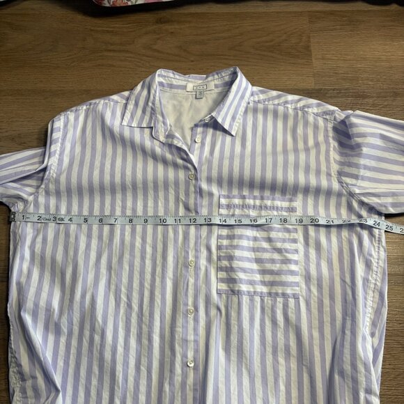 AYR The Deep End Shirt M medium grape soda purple stripe oversized button up - Picture 10 of 11